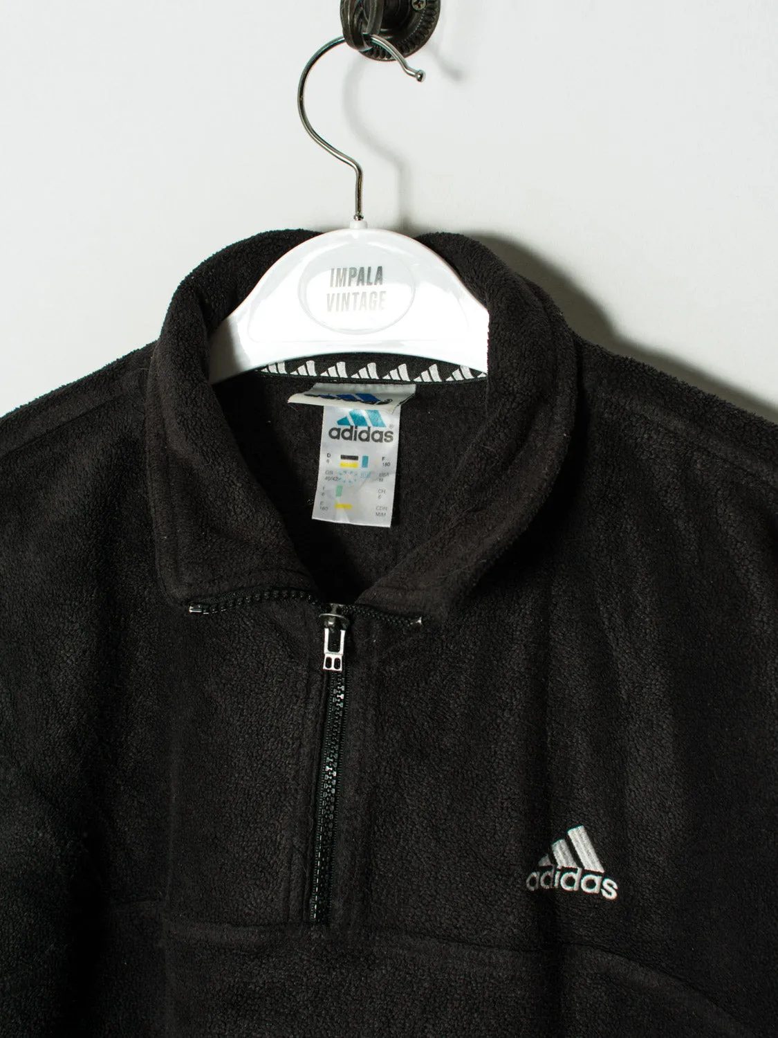 Adidas Black 1/3 Zipper Fleece