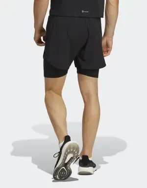 Adidas Pantalón corto HEAT.RDY HIIT 2-in-1 Training