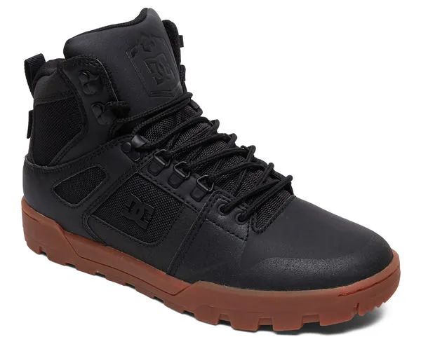 Botas altas impermeables DC SHOES para hombre PURE HIGH-TOP WR BOOT Blak/Gum (BGM) Ref. ADYB100006 Negro/goma