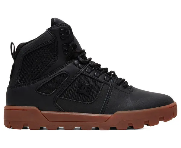 Botas altas impermeables DC SHOES para hombre PURE HIGH-TOP WR BOOT Blak/Gum (BGM) Ref. ADYB100006 Negro/goma