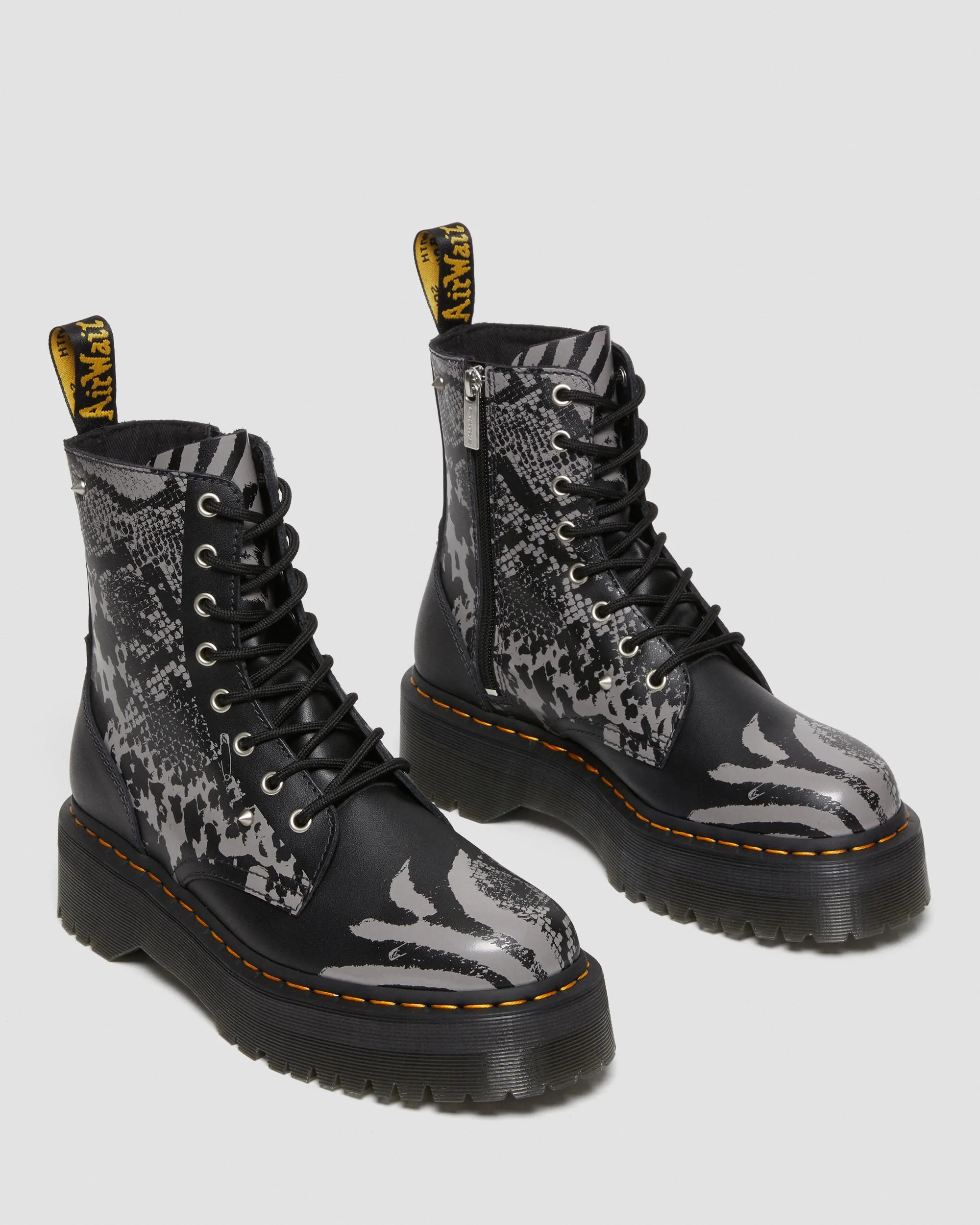 Botas con plataforma Jadon Animal Clash en piel