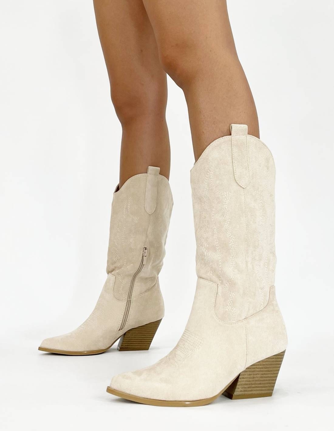 Botas cowboy beige