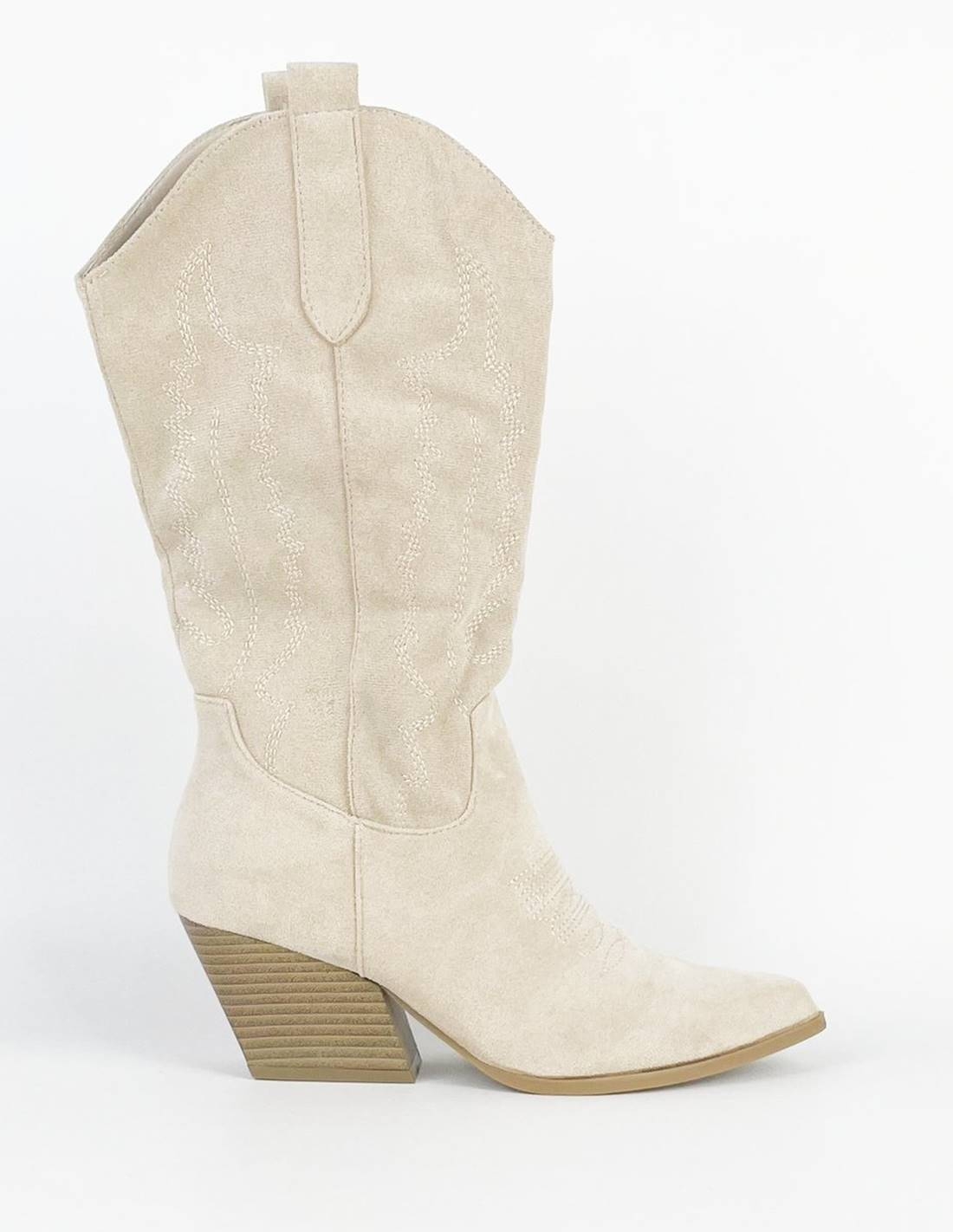 Botas cowboy beige