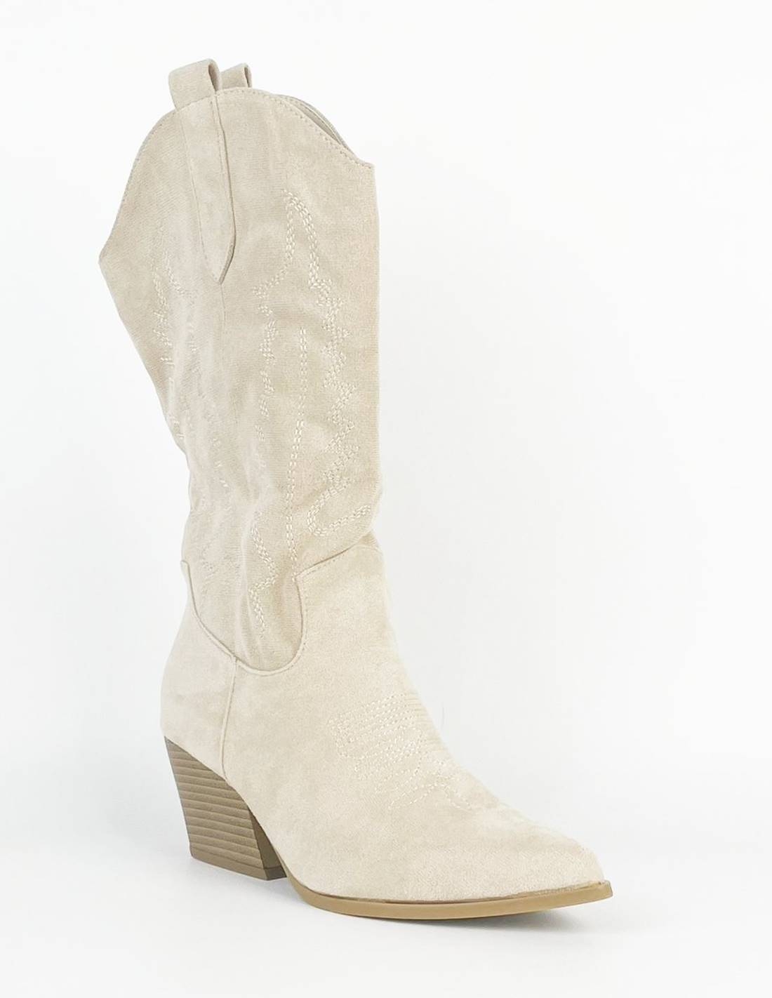 Botas cowboy beige