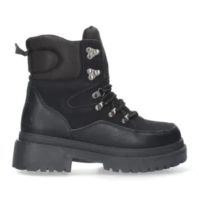 Botas de montaña planas para mujer color negro 2CD-2063