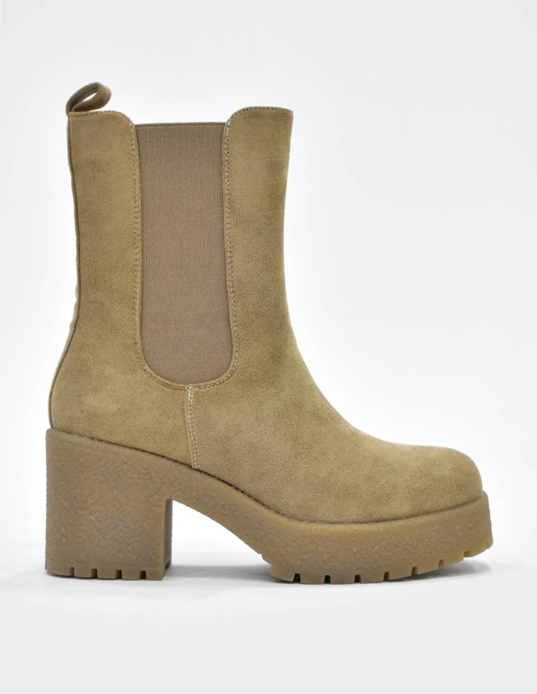 Botas kaki con plataforma en antelina | Pekin