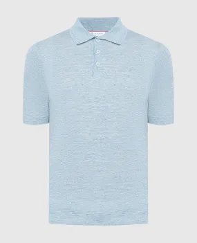 Brunello Cucinelli Blue melange polo