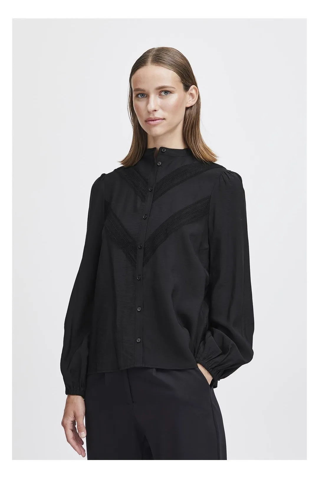 CAMISA MUJER ENTREDOS NEGRO