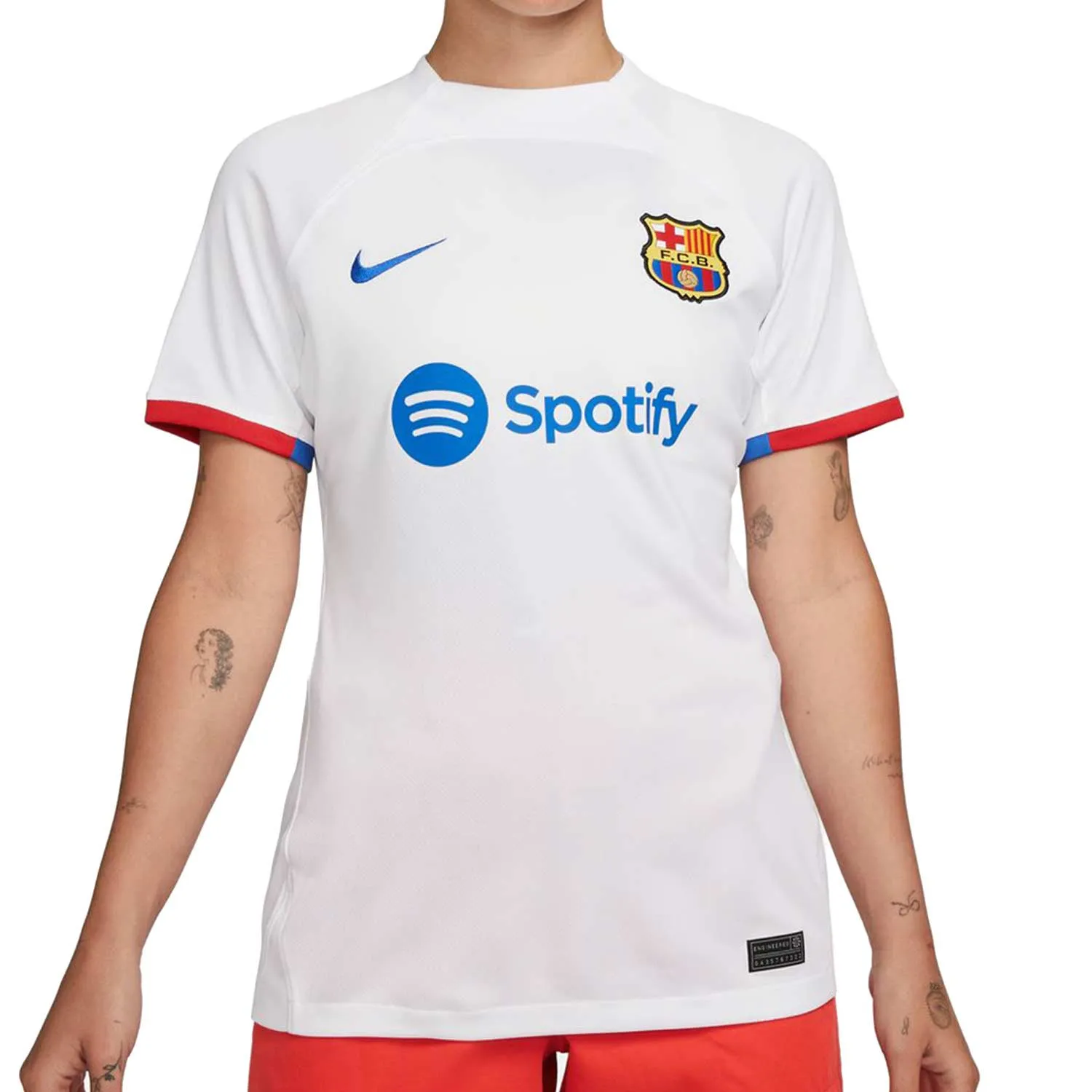 Camiseta Nike 2a Barcelona mujer Gavi 23 24 DF Stadium P UCL