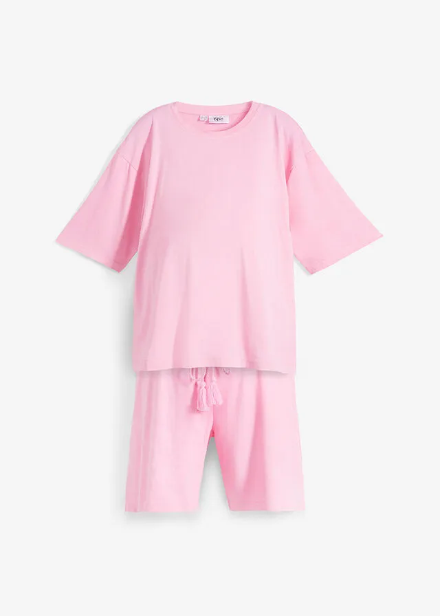 Camiseta y pantalón premamá (2 piezas) Rosa