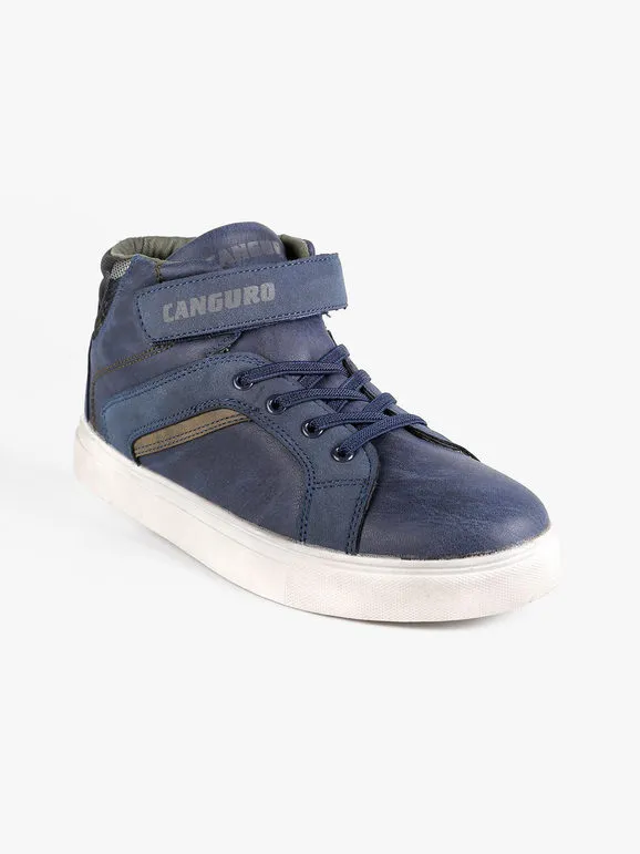 Canguro Zapatillas altas con correa azul