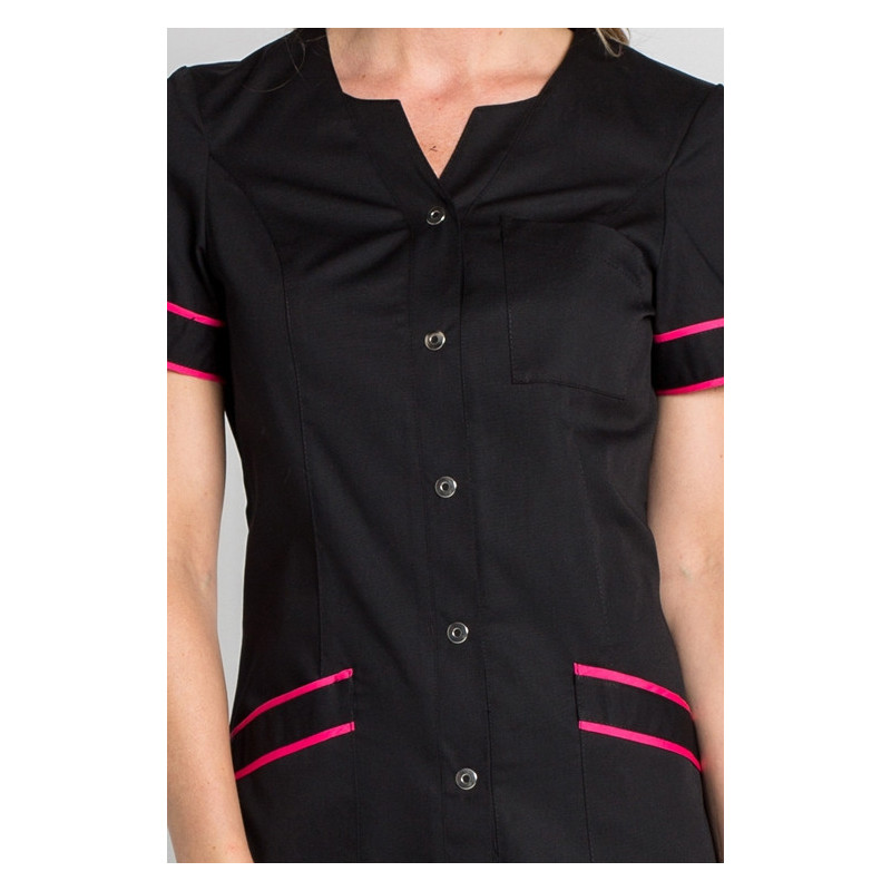 Casaca negra vivos fucsia - Talla SP