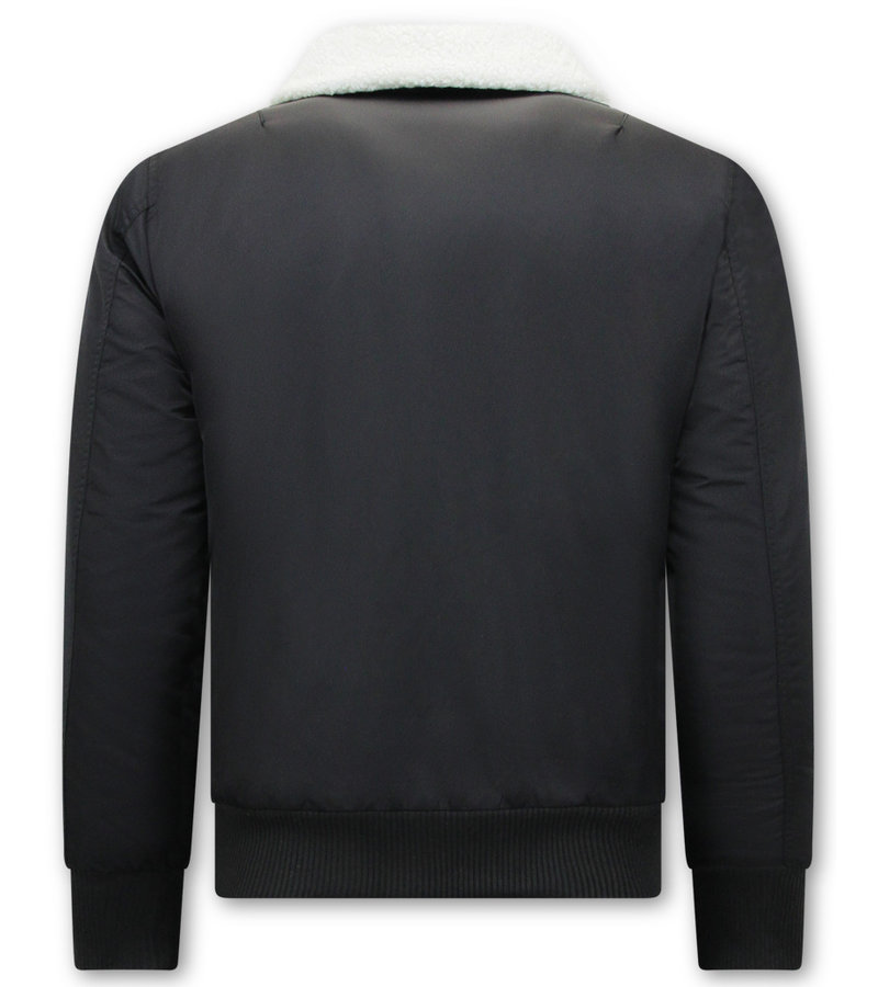 Chaqueta Bomber Para Hombre - H-3213 - Negro