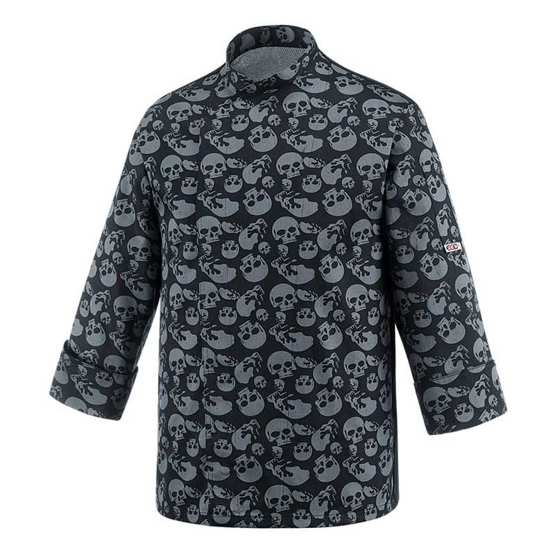 Chaqueta chef con corchetes Skulls - Egochef