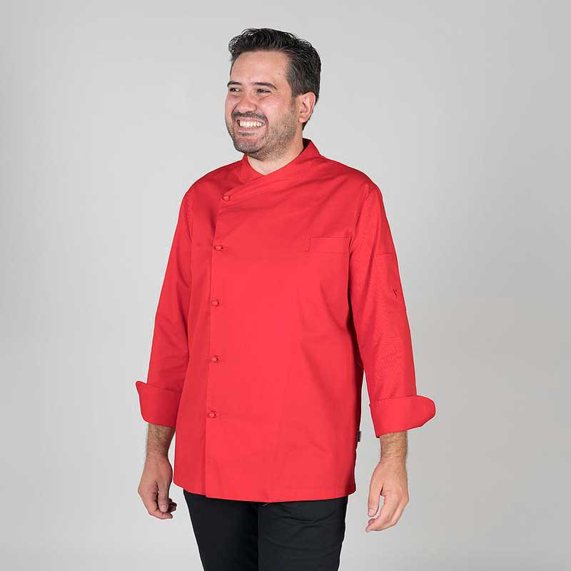 Chaqueta cocinero roja Teramo - Gary's