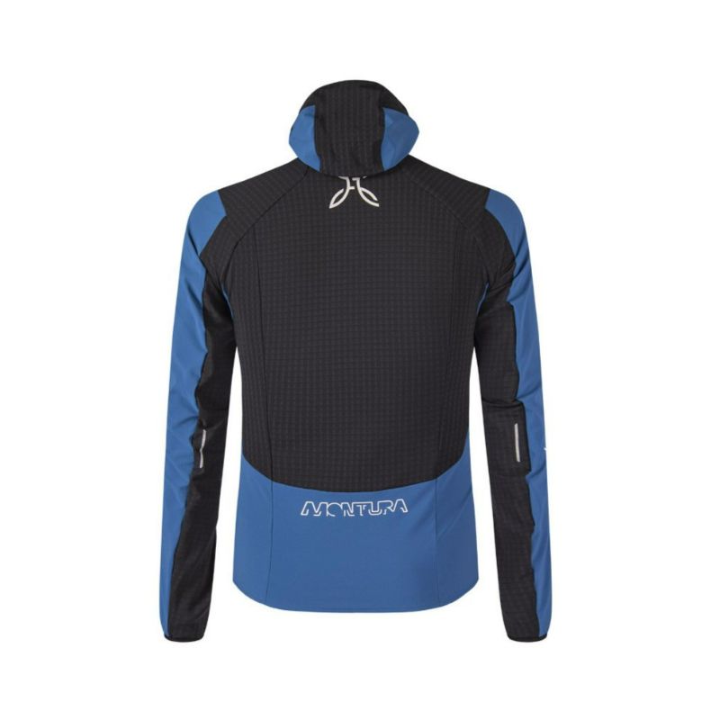 Chaqueta con capucha para hombre MONTURA Ski style (Deep Blue/Mandarin)