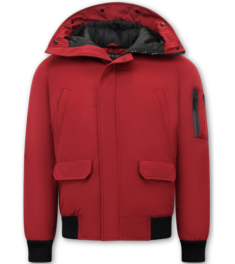 Chaqueta Corta De Invierno Para Hombre - 8821 - Rojo