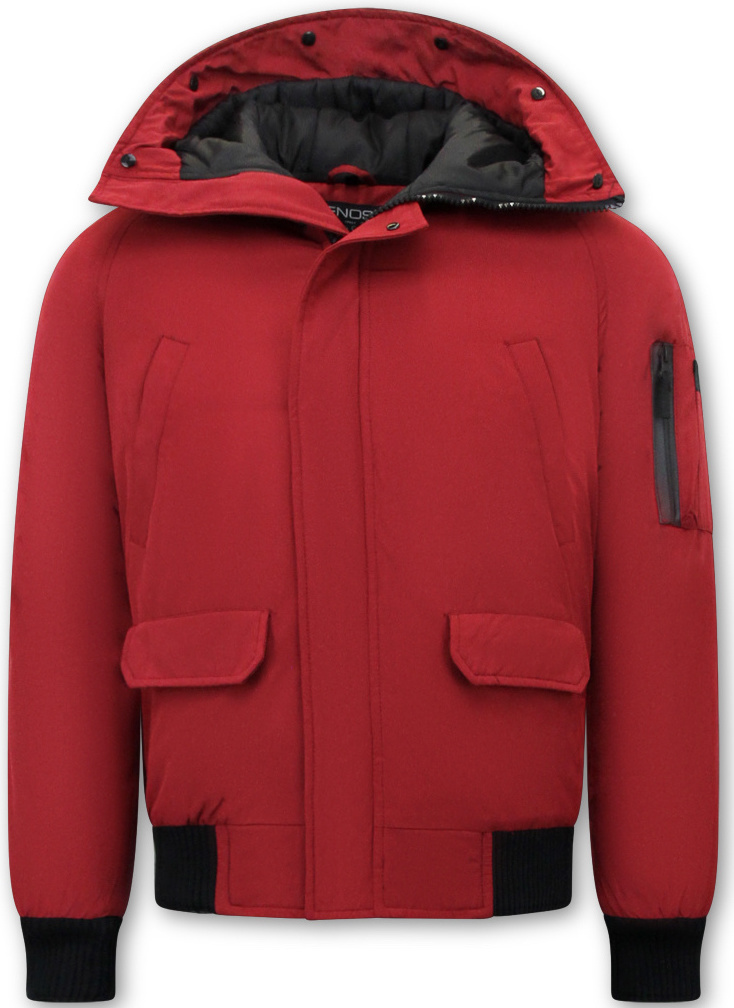 Chaqueta Corta De Invierno Para Hombre - 8821 - Rojo