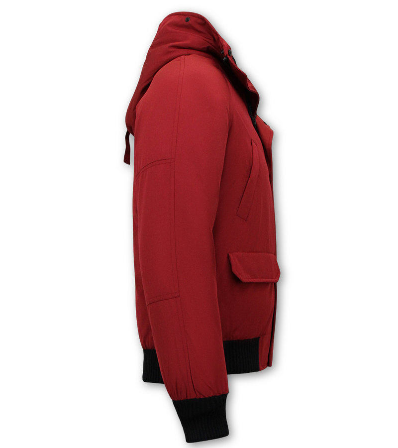 Chaqueta Corta De Invierno Para Hombre - 8821 - Rojo