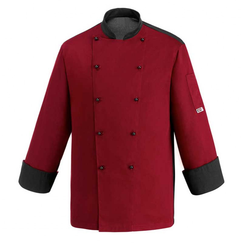 Chaqueta de cocina combinada burdeos Air Plus - Egochef