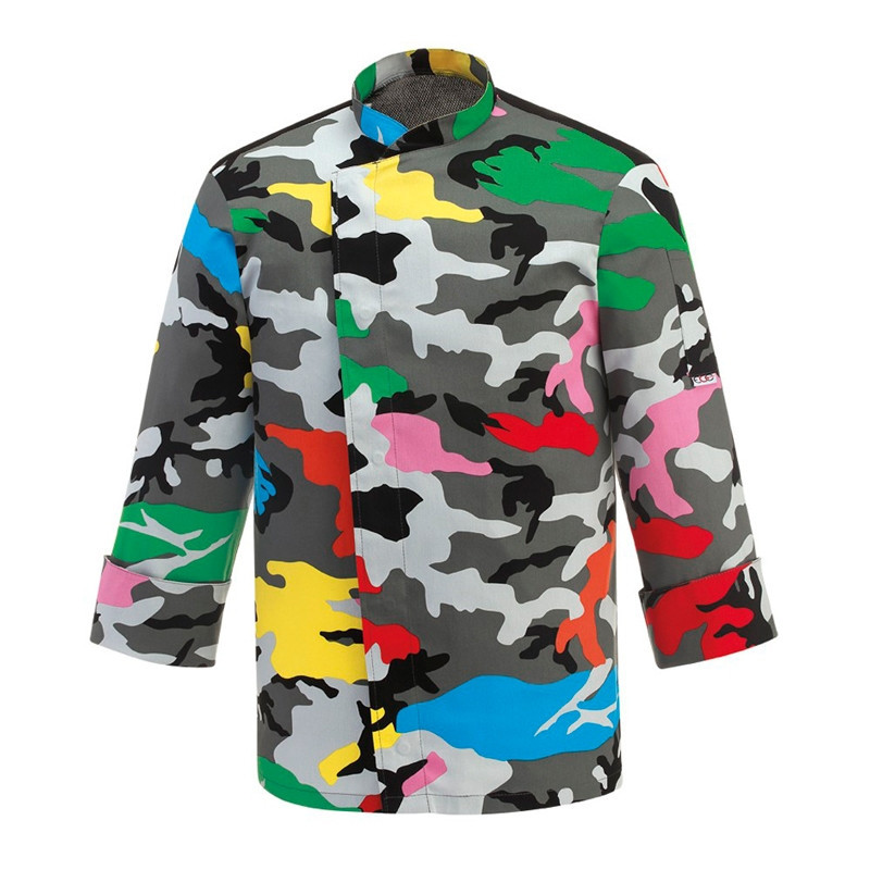 Chaqueta de cocina con corchetes Camouflage - Egochef