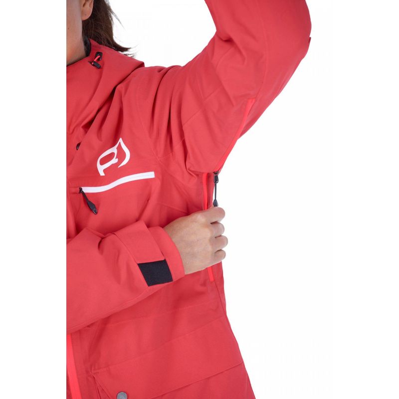 Chaqueta de esquí Ortovox 2L SWISSWOOL ANDERMATT (Hot Coral) Mujer