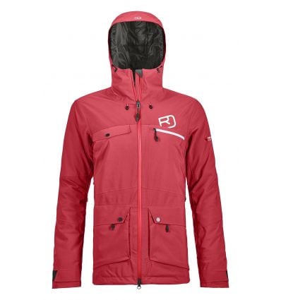 Chaqueta de esquí Ortovox 2L SWISSWOOL ANDERMATT (Hot Coral) Mujer