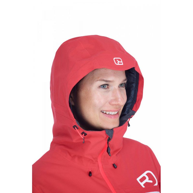 Chaqueta de esquí Ortovox 2L SWISSWOOL ANDERMATT (Hot Coral) Mujer