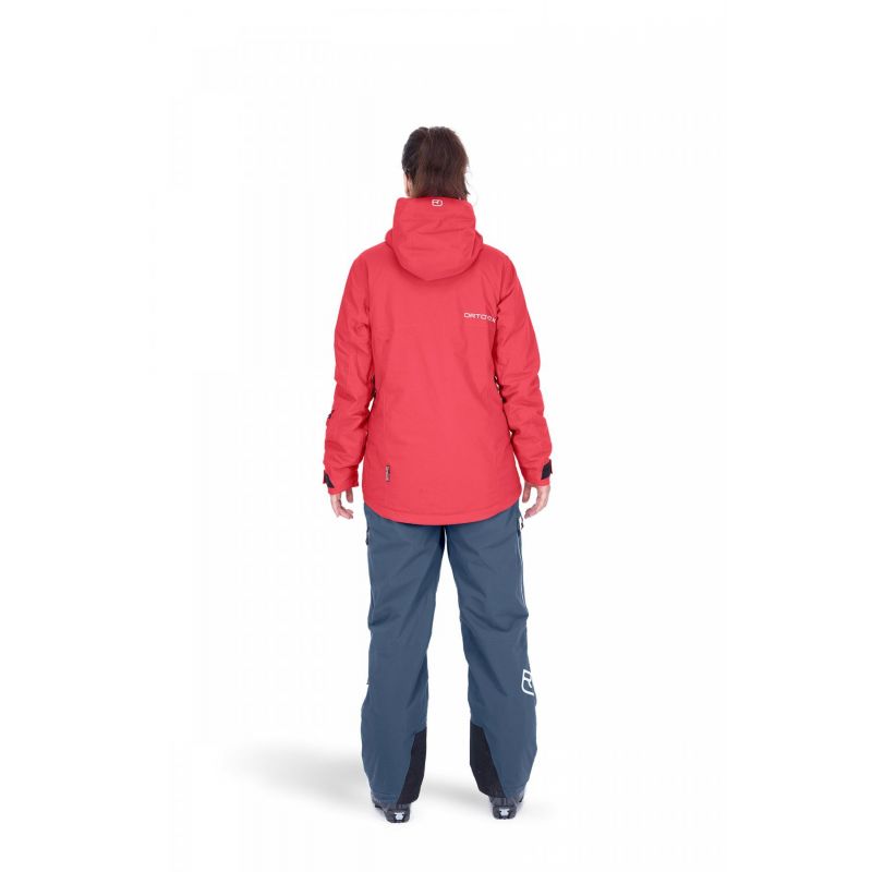 Chaqueta de esquí Ortovox 2L SWISSWOOL ANDERMATT (Hot Coral) Mujer