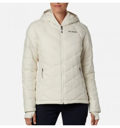 Chaqueta de plumón con capucha para mujer Columbia Heavenly (Chalk)