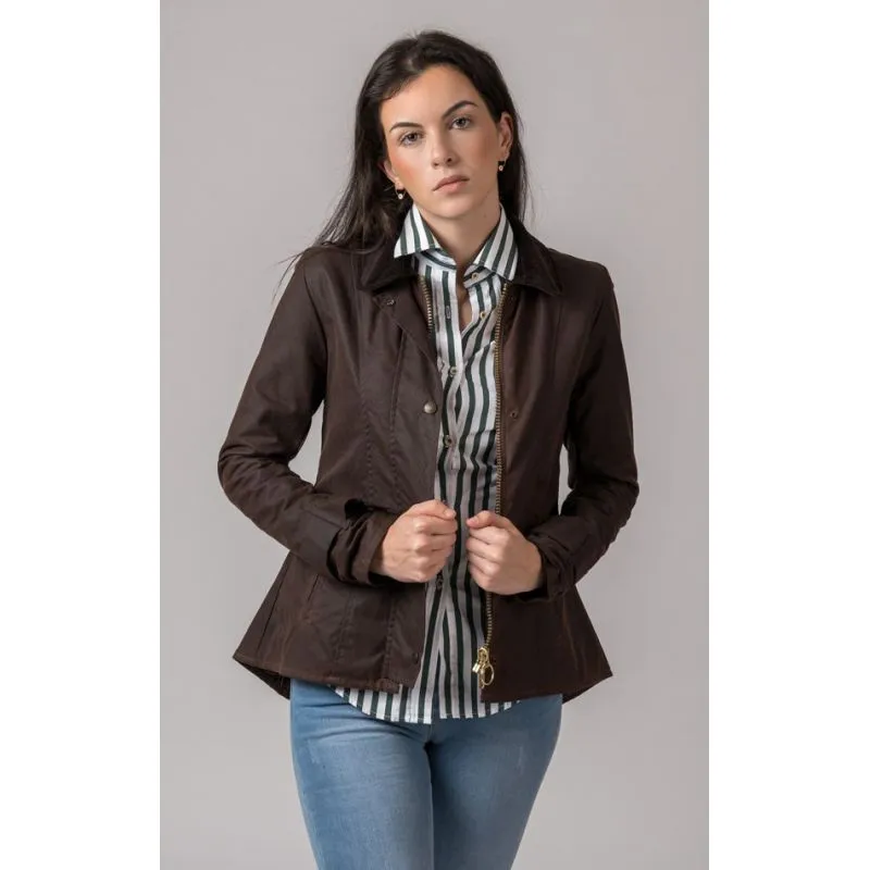 Chaqueta encerada Ambre marrón