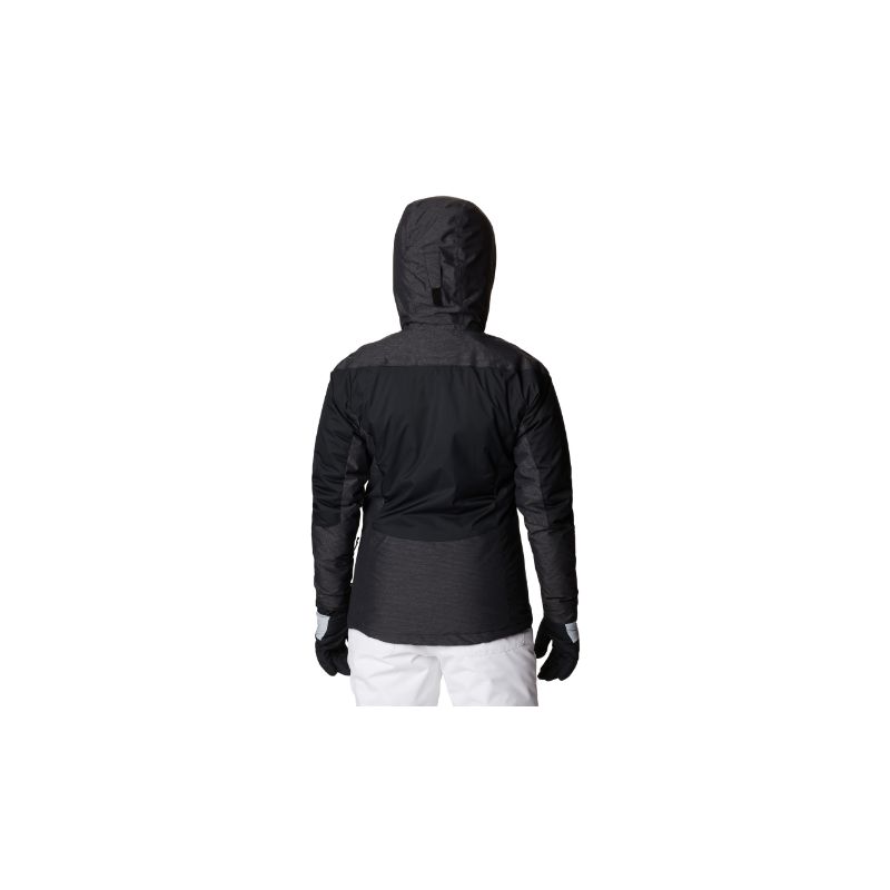 Chaqueta impermeable para mujer Columbia Rosie Run (Negro / Black Heather)