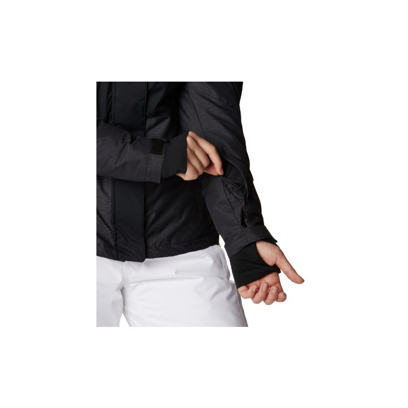 Chaqueta impermeable para mujer Columbia Rosie Run (Negro / Black Heather)