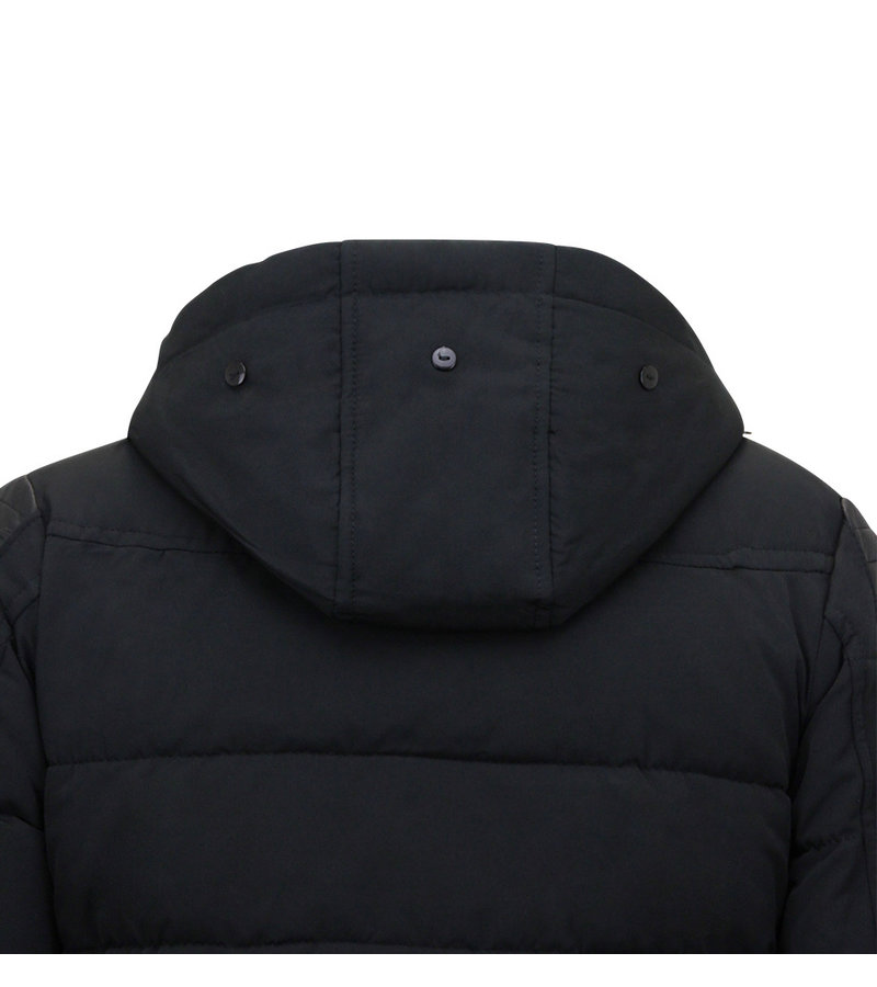 Chaqueta Invierno Hombre Negra Longitud Media