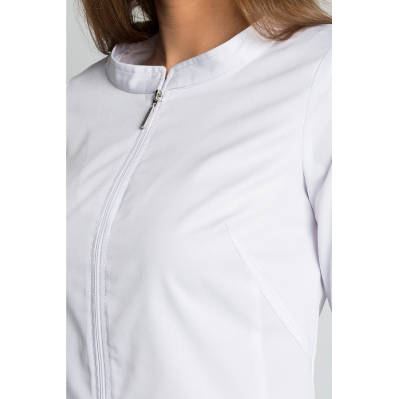 Chaqueta laboral blanca con cuello barca - Talla G