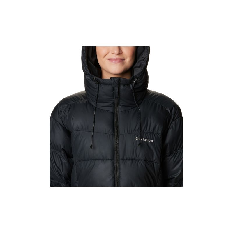 Chaqueta larga de plumón para mujer Columbia Pike Lake II (Negro)