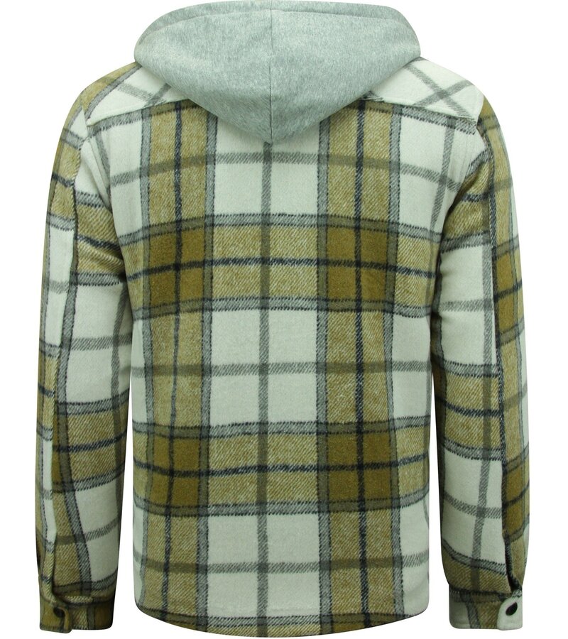 Chaqueta Lumberjack Hombre con Capucha -7091- Marrón