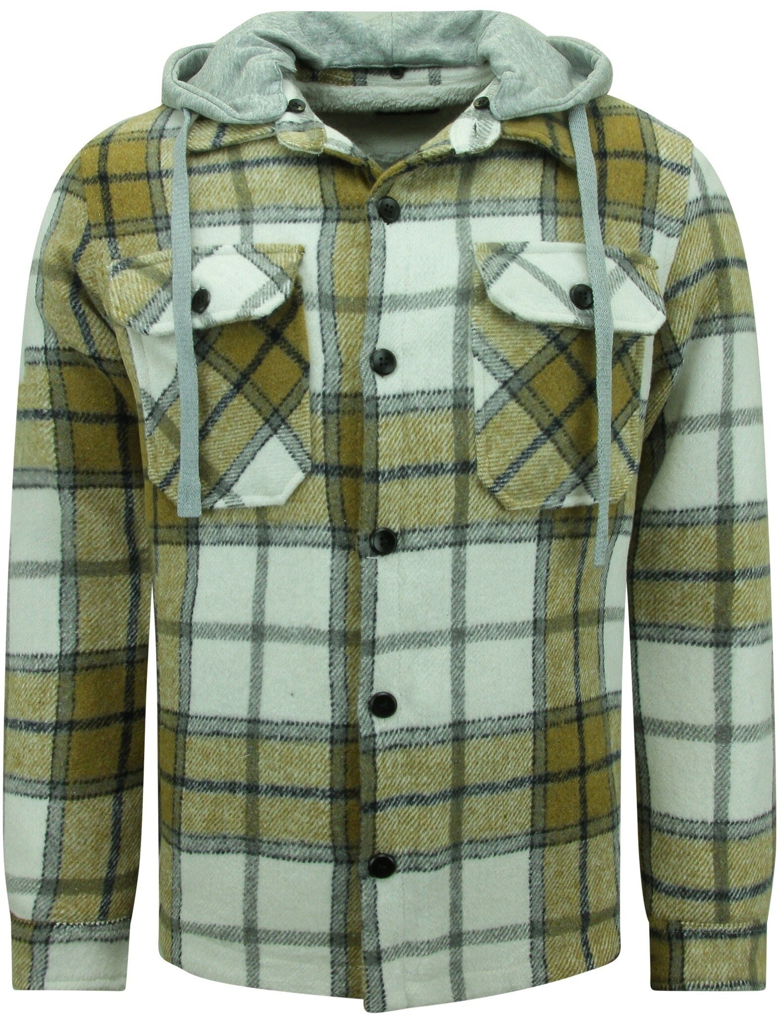 Chaqueta Lumberjack Hombre con Capucha -7091- Marrón