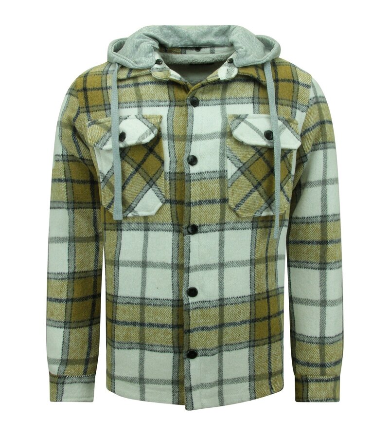 Chaqueta Lumberjack Hombre con Capucha -7091- Marrón