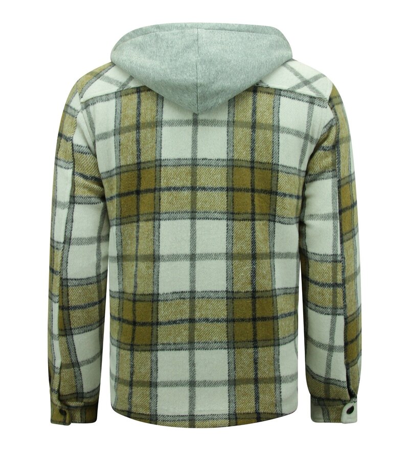 Chaqueta Lumberjack Hombre con Capucha -7091- Marrón