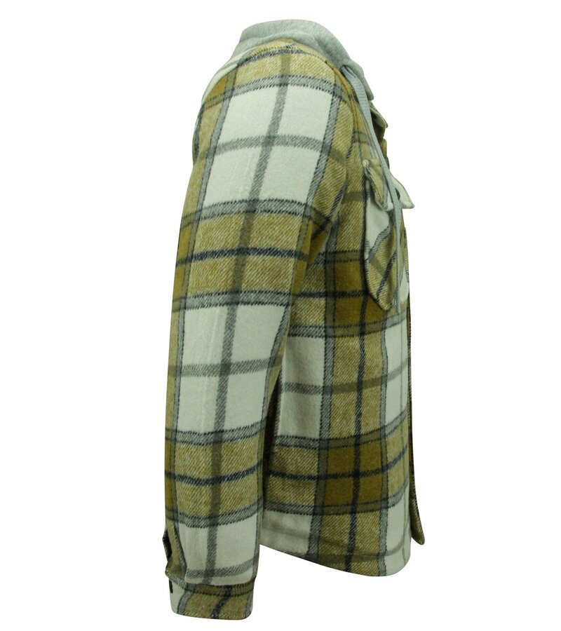 Chaqueta Lumberjack Hombre con Capucha -7091- Marrón