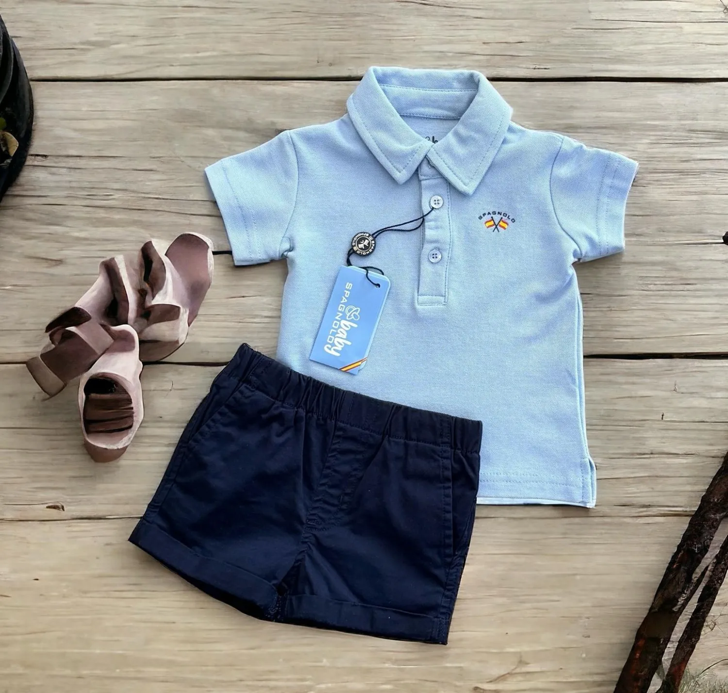Conjunto para niño Polo y pantaloncito de spagnolo