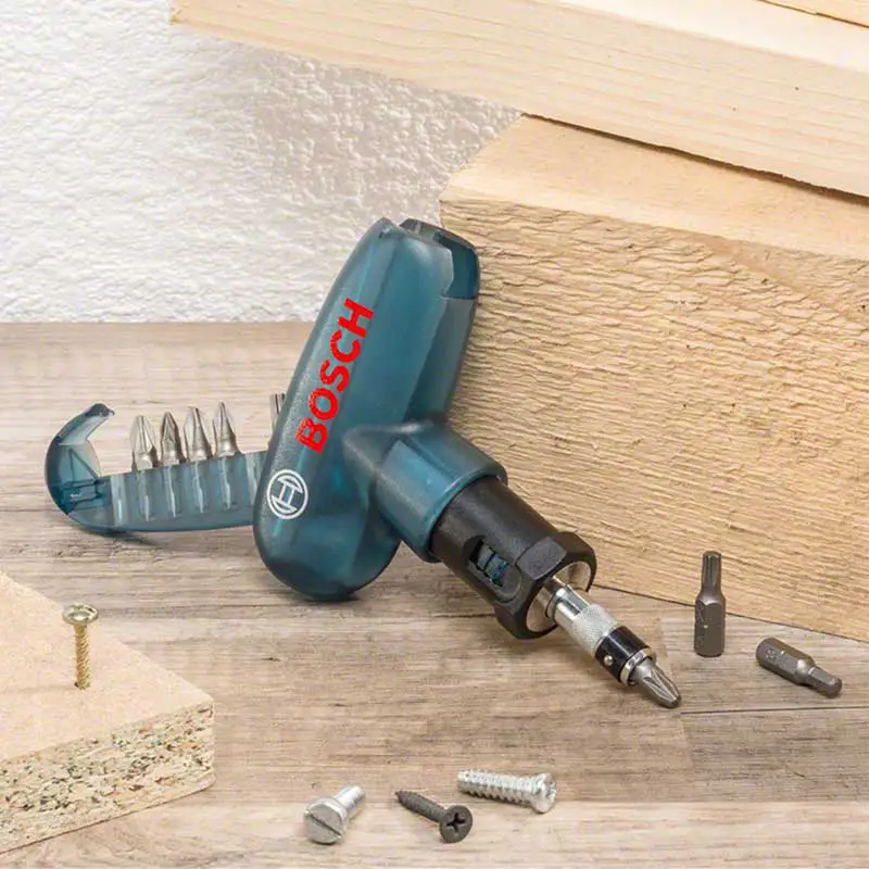 Destornillador Manual + Puntas Bosch 2607017413 10pzas