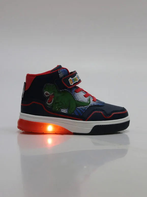 Dinosaur Zapatillas altas infantiles con luces.