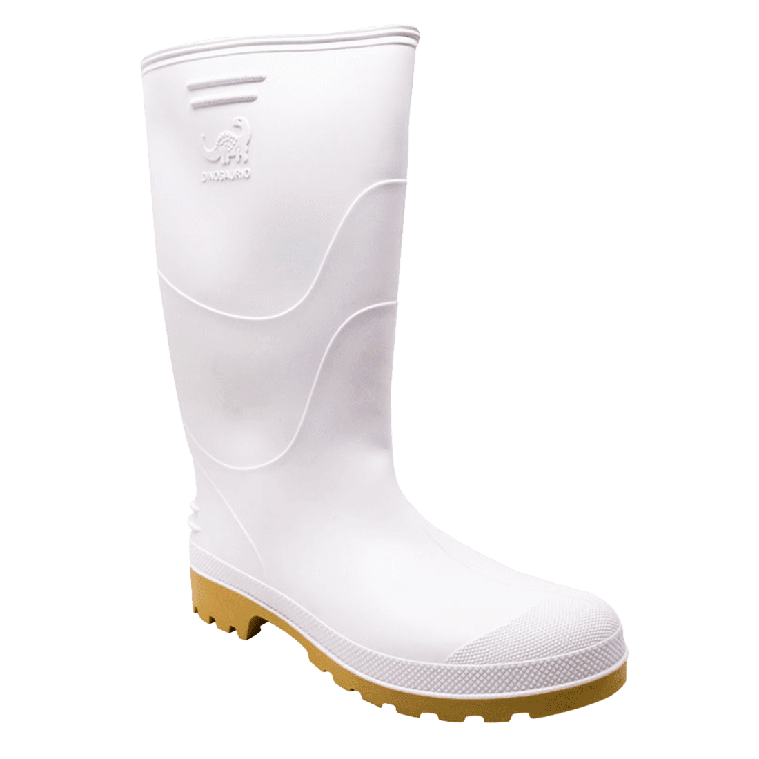 Dinosaurio pp-1015b-09.5 talla 42 par de botas de pvc antideslizantes blancas altas