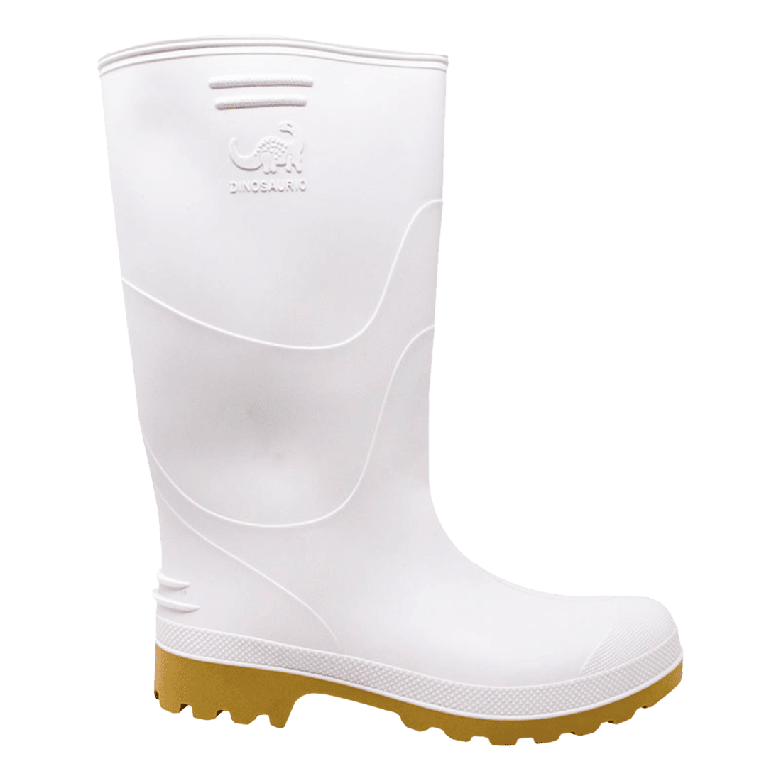 Dinosaurio pp-1015b-09.5 talla 42 par de botas de pvc antideslizantes blancas altas