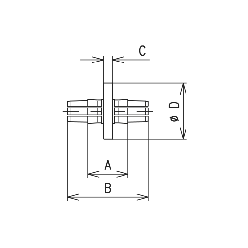 Elemento de acoplamiento de línea rígida coaxial 1 5/8" EIA