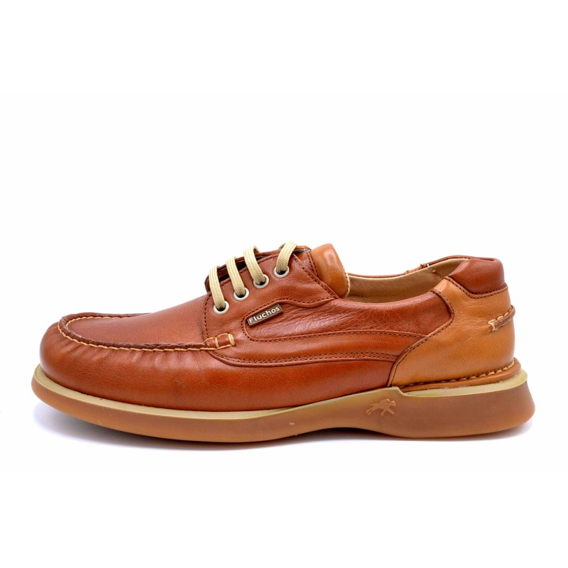 Fluchos 3491 cuero tan | Zapato de piel con cordones