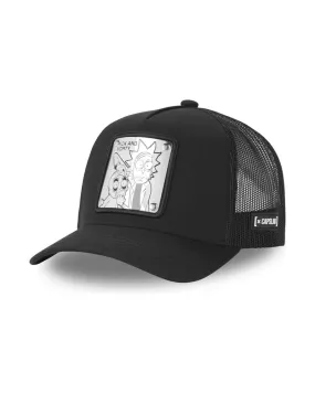 GORRA CAPSLAB NEGRA RICK & MORTY LOO3 TRUCKER CAP