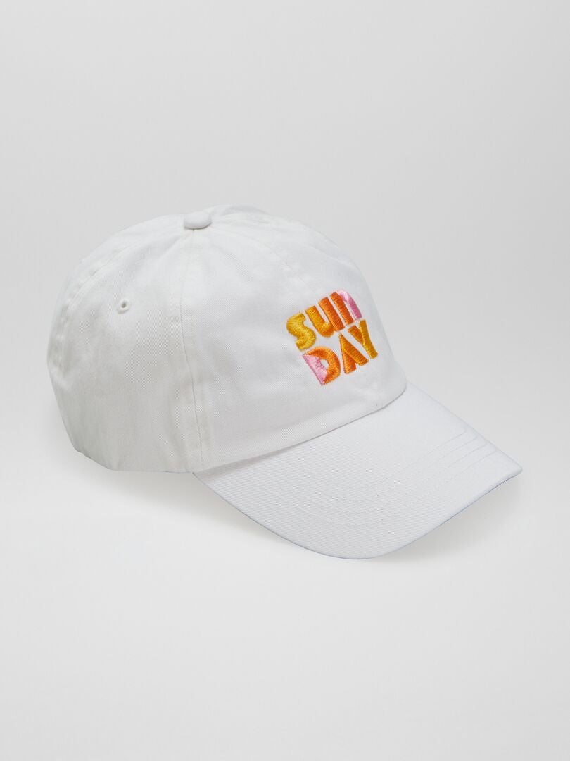 Gorra de tela 'amor' - BLANCO